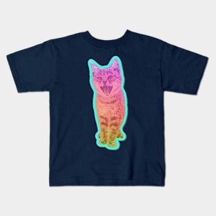 Rainbow Space Hiss Kitty Kids T-Shirt